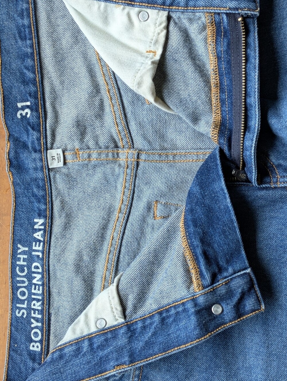 J.Crew Slouchy Boyfriend Jeans Size 31 Medium Wash Blue Denim